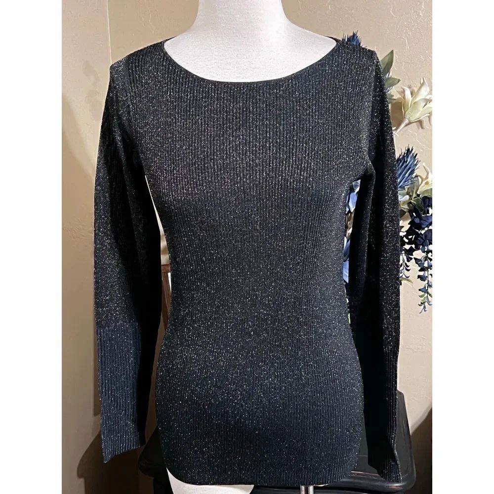 Carlisle New York Long Sleeve Sparkly Tunic Sweater Size M